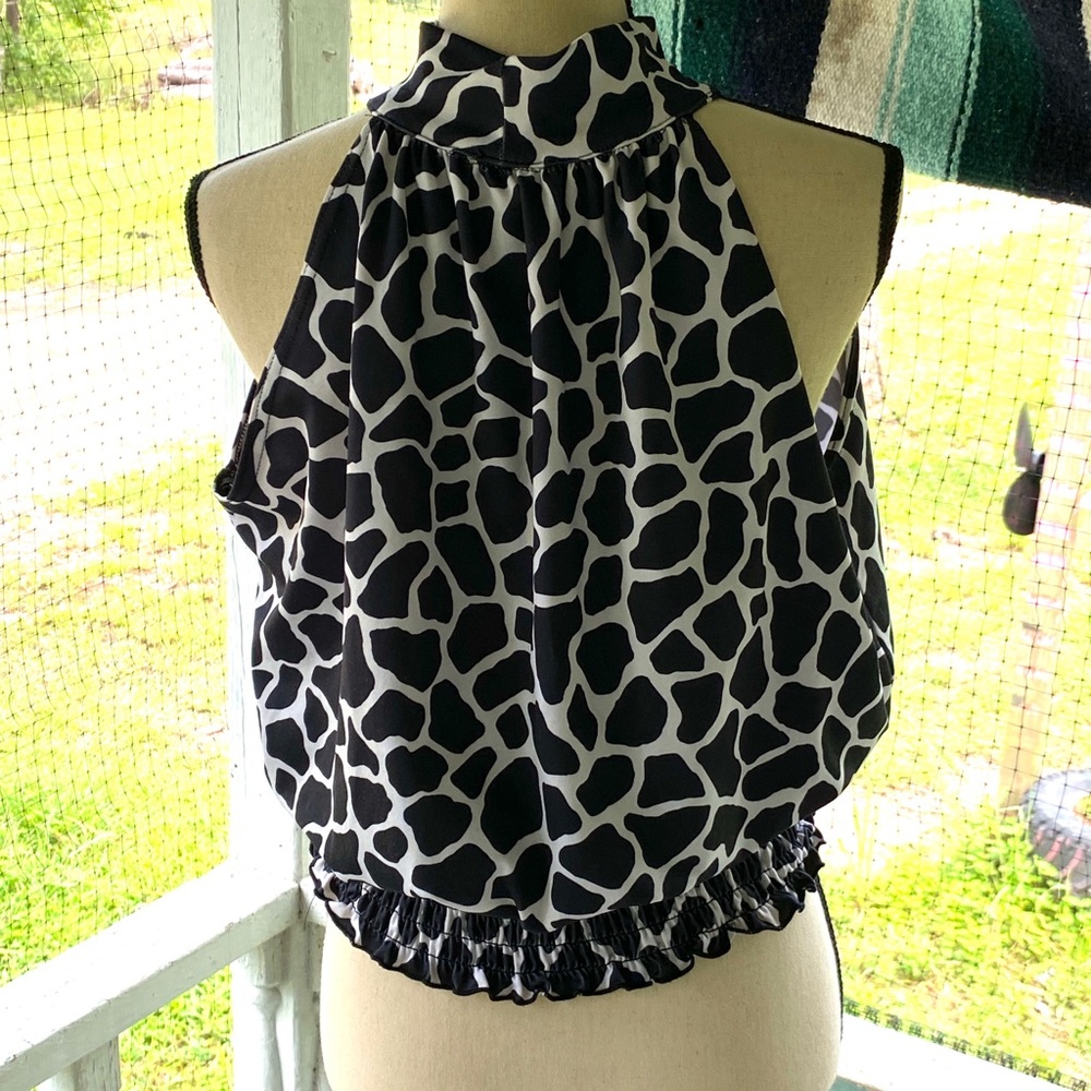 Animal print OBJEX blouse. Large.